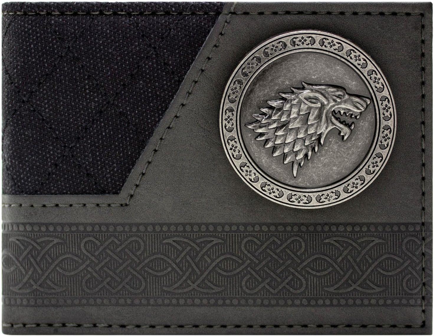 Game of Thrones - Grey and Black Wallet - Stark, Black, One Size, Black, Taille Unique