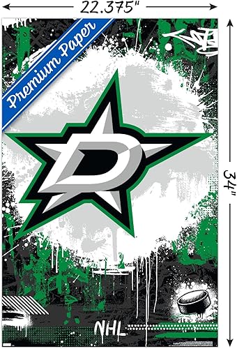 Miniatura 3 de Trends International NHL Dallas Stars - Póster de pared con logotipo Maximalist 23, 22.37 x 34.00 pulgadas, versión premium sin marco