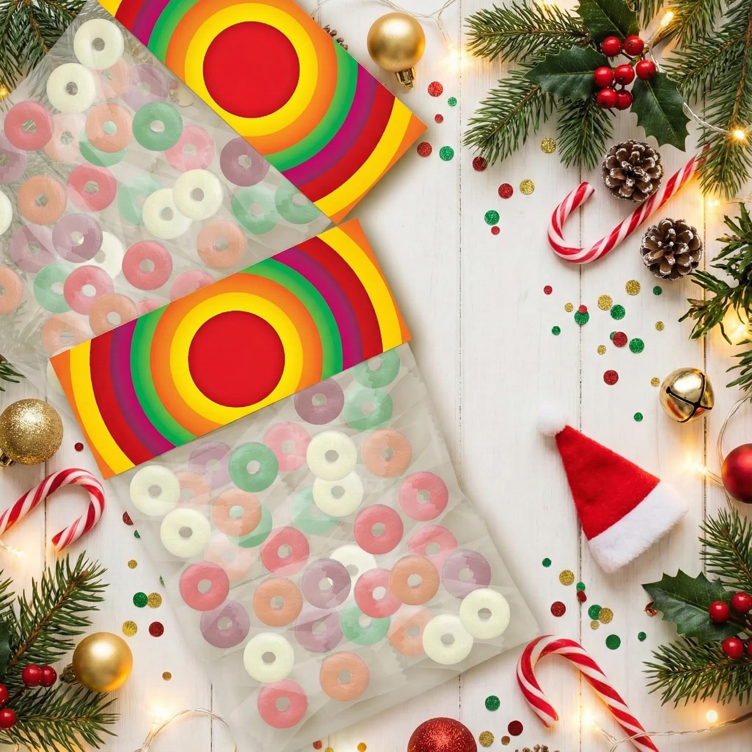 Fruit Variety Hard Candy Bulk Pack 2 lb + 2 oz - Individually Wrapped Five Flavor Ring-Shaped Hard Candy for Parties, Events & Office Treats