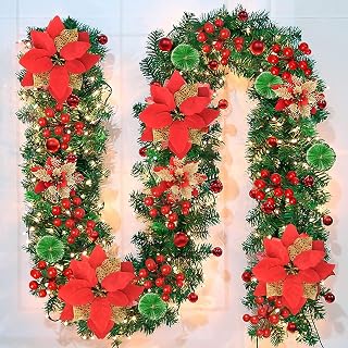 Weihnachtsdekoration aus Rattan, Simulation, Dekoration für Fenster des Einkaufszentrums aus Rattan mit Weihnachtsblumen