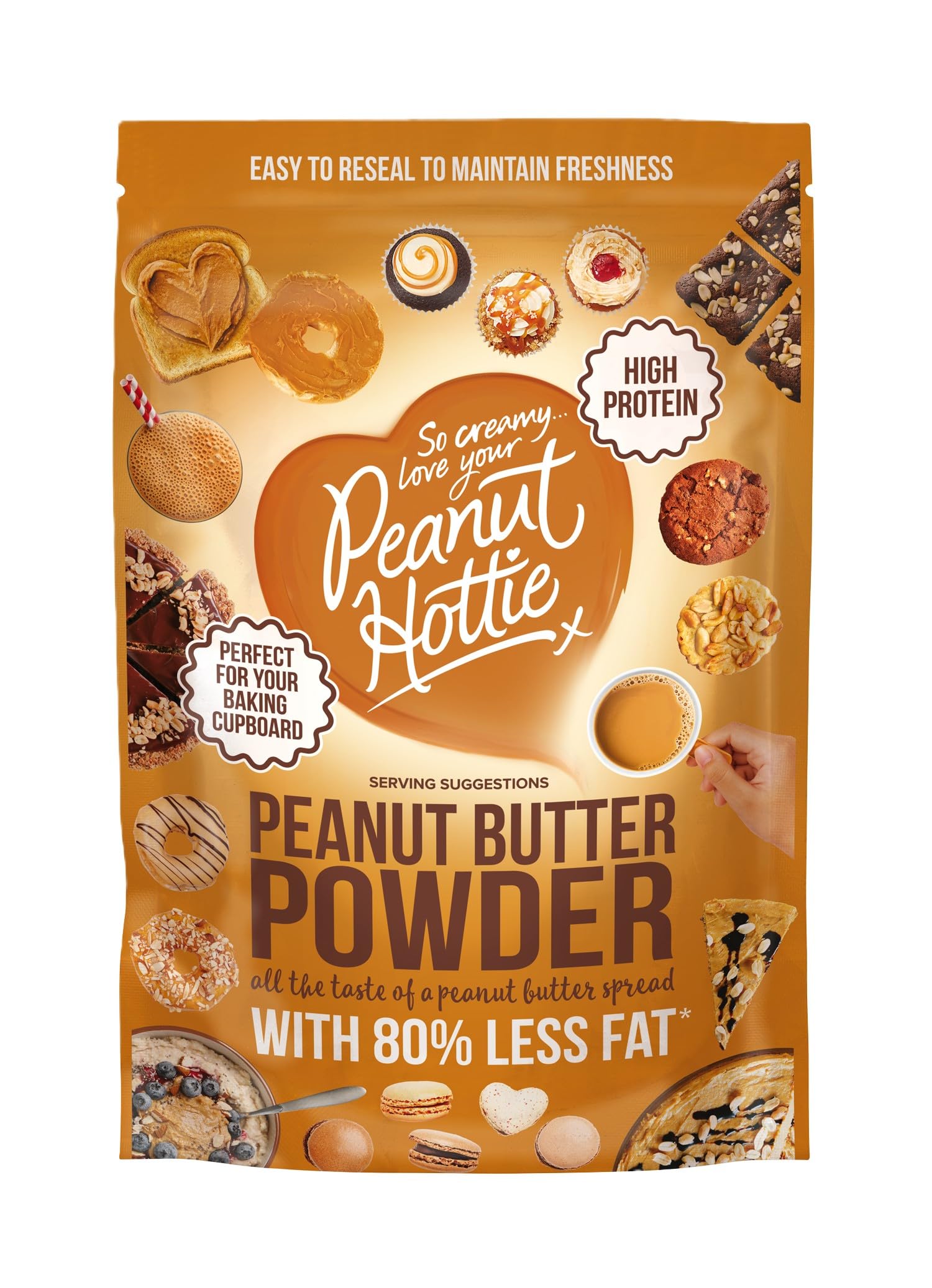 Peanut Hottie - Peanut Butter Powder (180g), All Natural, Marco Friendly, High Protein, Low Calorie, Low Fat, Vegetarian, Vegan, Recyclable, Ideal for Baking, Smoothies & Cooking