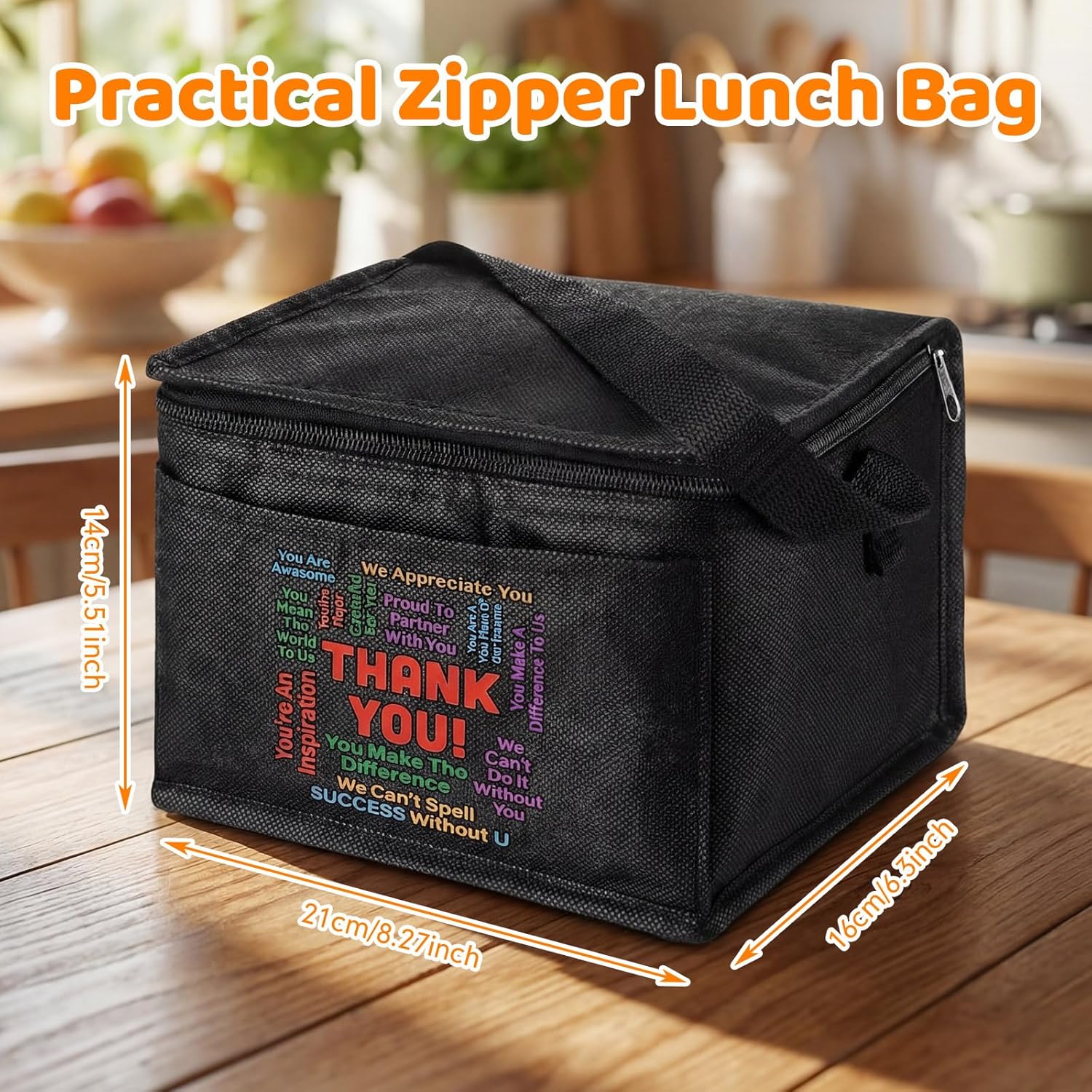 Nuogo 15 Pack Employee Appreciation Gift Bulk, Thank You Insulated Lunch Bags, Reusable Leakproof Cooler Boxes, Waterproof Thermal Beverage Bag for Team Employee Coworkers Social Work Gift