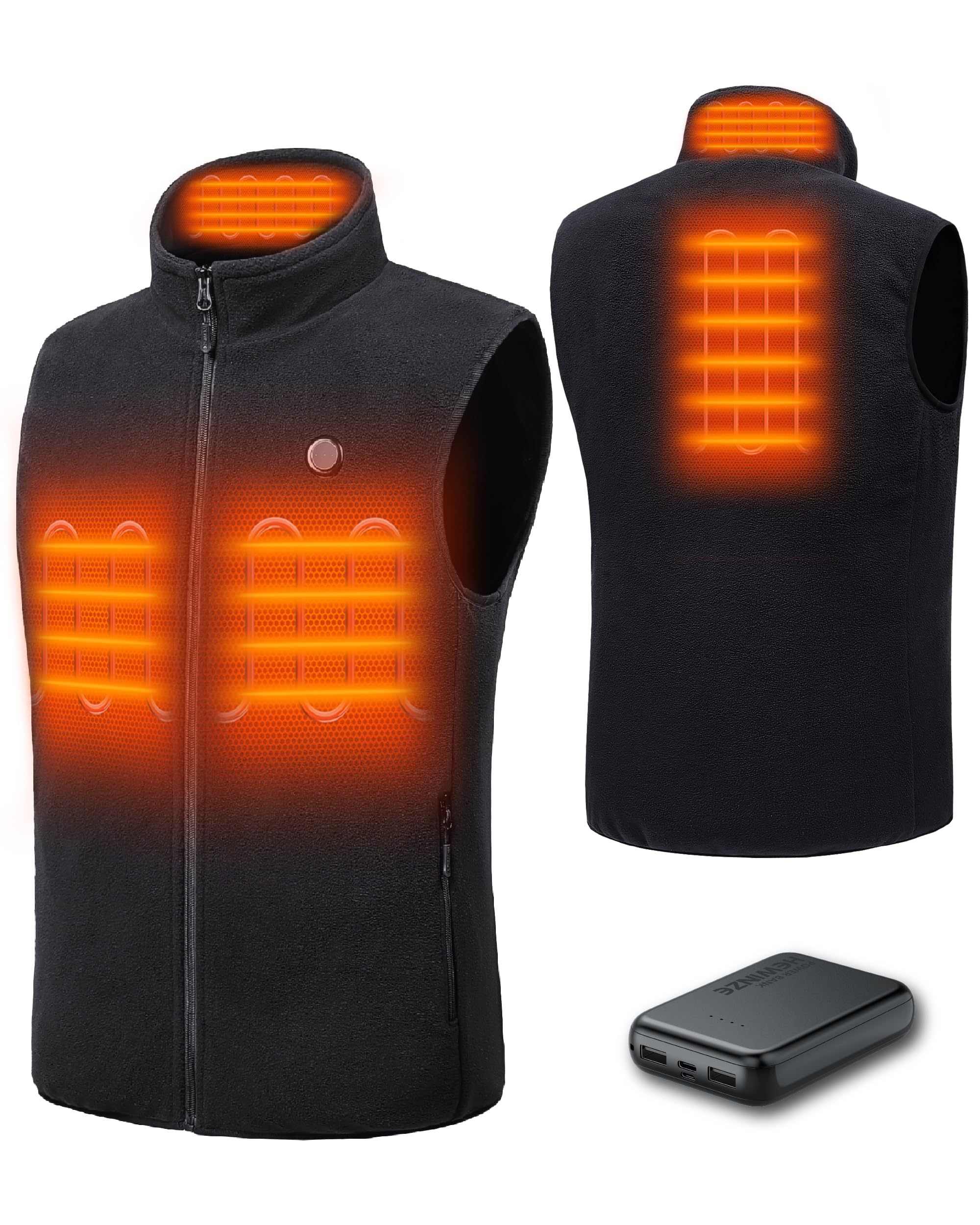 HEWINZE Gilet riscaldato in pile da donna - Gilet caldo con batteria da 7,4 V, gilet riscaldato per la caccia.