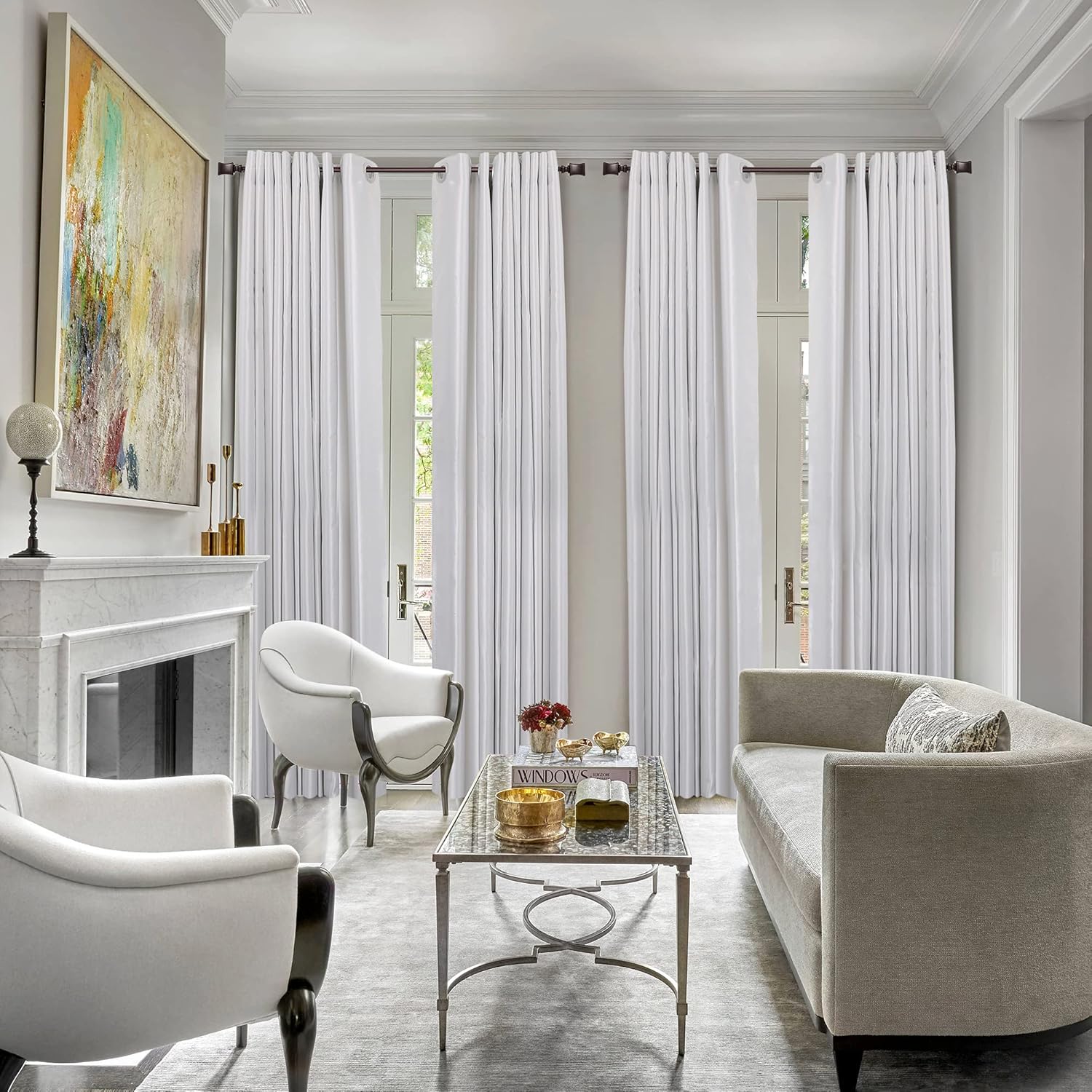 UTOPIA ALLEY Wall Mounted 3/4 Inch Curtain Rod - Curtain Rods For Windows 28 to 48 Inch, Adjustable Drapery Rods, Oil rubbed bronze Curtain Rods, Tapestry Poles (Oil rubbed bronze, 28"-48")