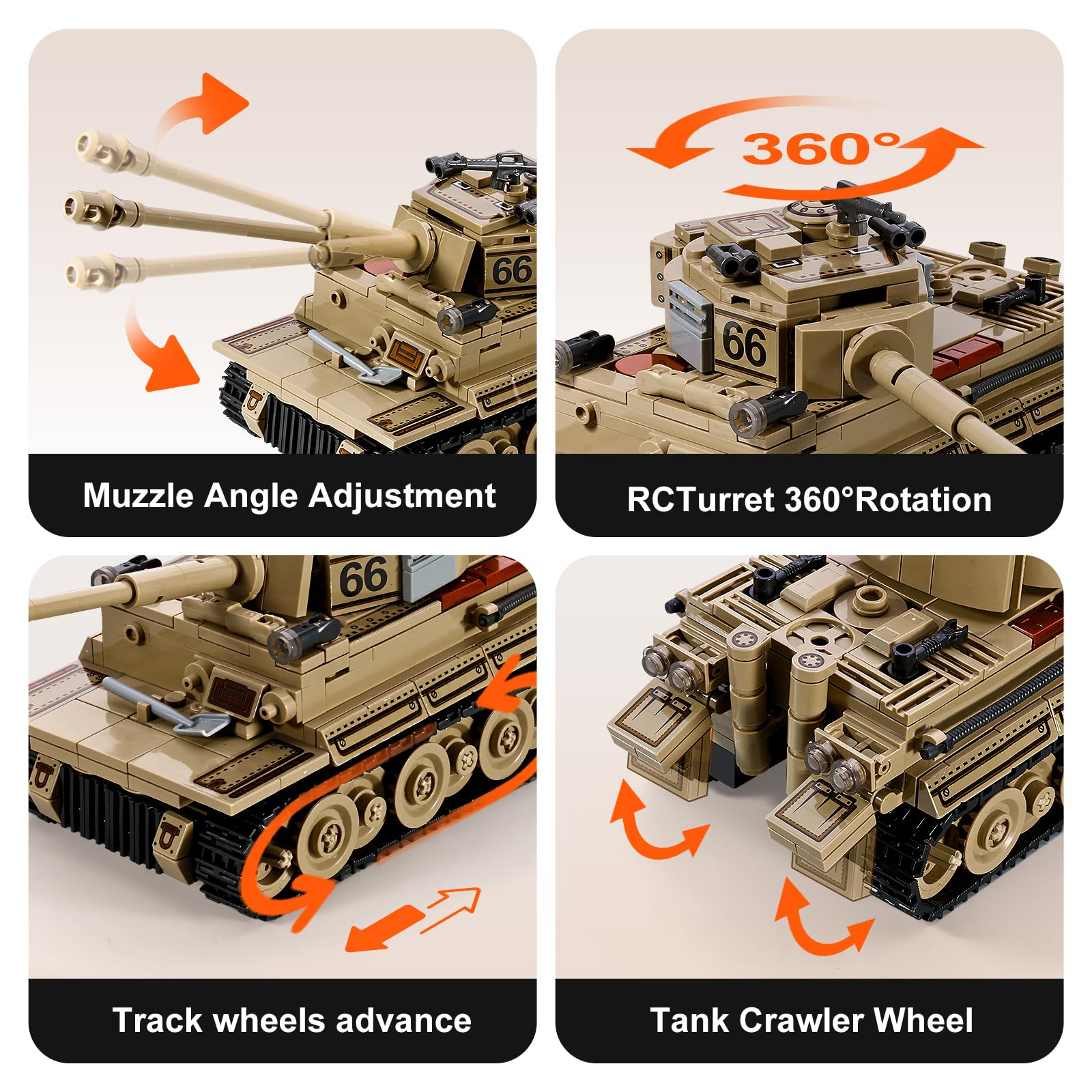Ww2 Army Tank Toys Building Kit Create A German Tiger Desertcart