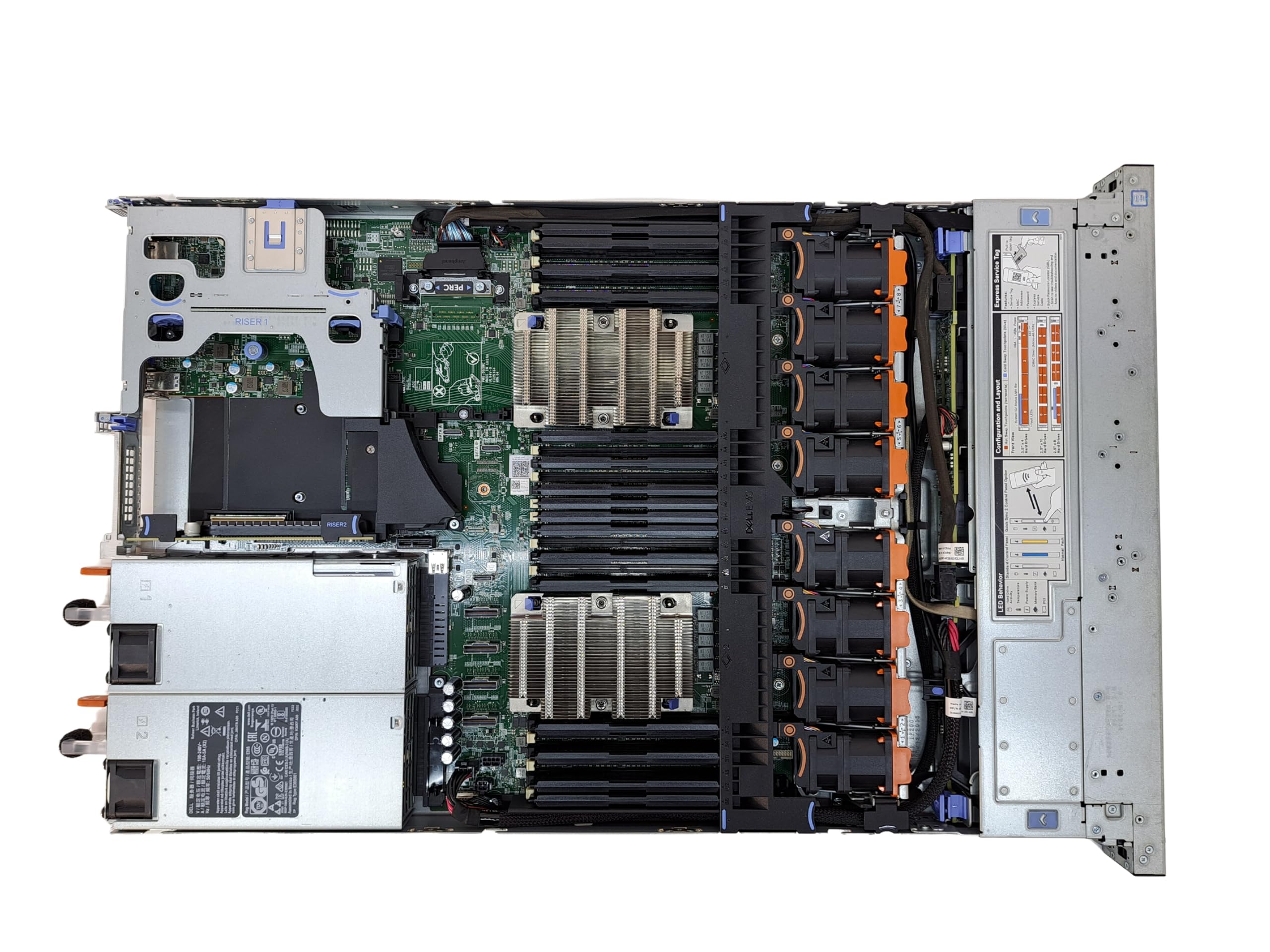 Dell EMC PowerEdge R640 8 Bay SFF, 2X Silver 4114 2.2GHz 10-Core CPU, 768GB 2666MHz DDR4 RAM, H730p, 8X 1.92TB SSD, BOSS Card, Rails, Bezel (Renewed)