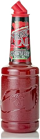Finest Call Premium Strawberry Puree Drink Mix, 1 Liter Bottle 33.8 Fl Oz, Individually Boxed