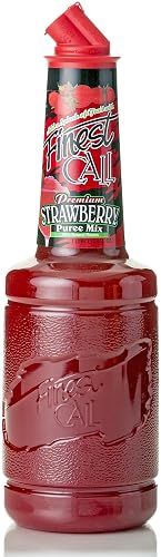 Finest Call Premium Strawberry Puree Drink Mix, 1 Liter Bottle (33.8 Fl Oz), Individually Boxed