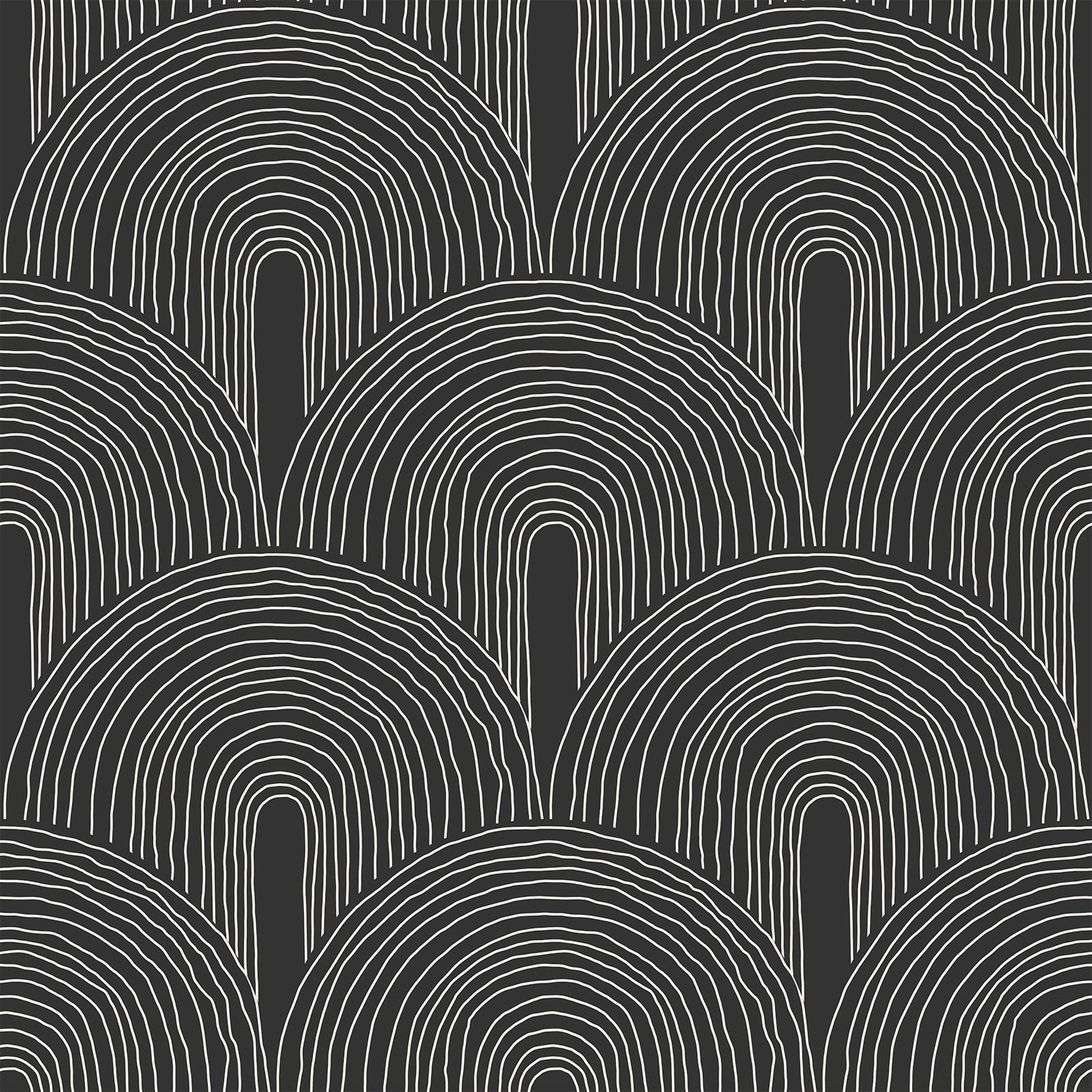Papier peint géométrique noir VEELIKE 45x900cm adhésif et repositionnable pour salon et chambre