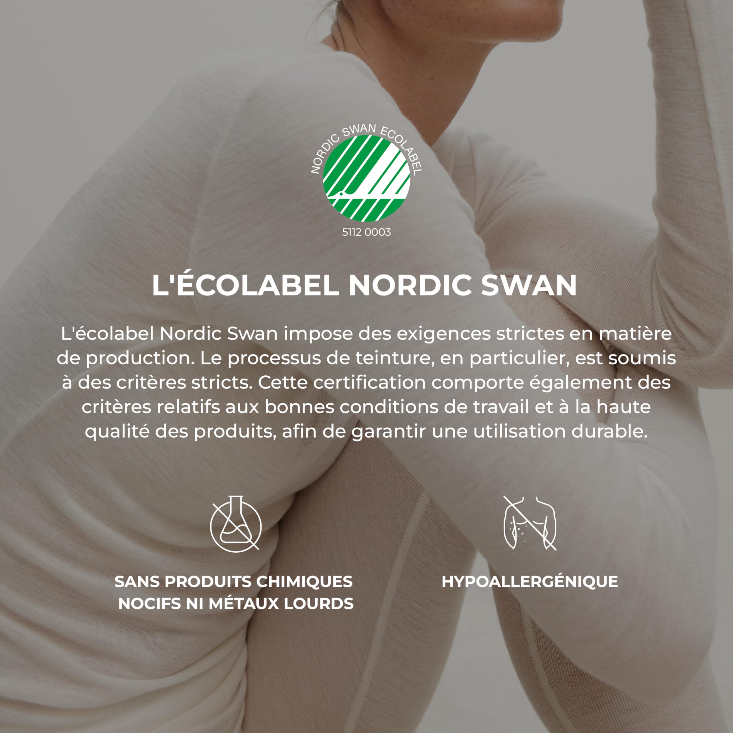DILLING Tricot de Peau à Manches Longues, en Laine mérinos, pour Femme Naturel