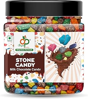 Oraganic Purify Rock Candy | 400 gm | Stone Candy | Milk Stone Chocolate Candy | Birthday Gift for Kids, Girls & Boys | Cake Decoration | Rock Shape Chocolate | Multicolor Choco Rocks