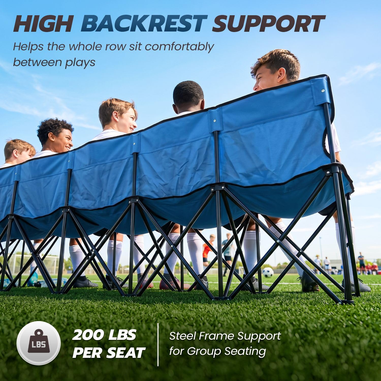 Amazon.co.jp: Flexzion 6シート折りたたみ式スポーツベンチ サッカー
