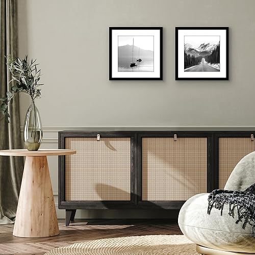 Vista 149 de Americanflat Portarretratos de 8 x 12 pulgadas con plexiglás pulido, juego de 2 portarretratos de 6 x 8 pulgadas con paspartú o para fotos de 8 x 12