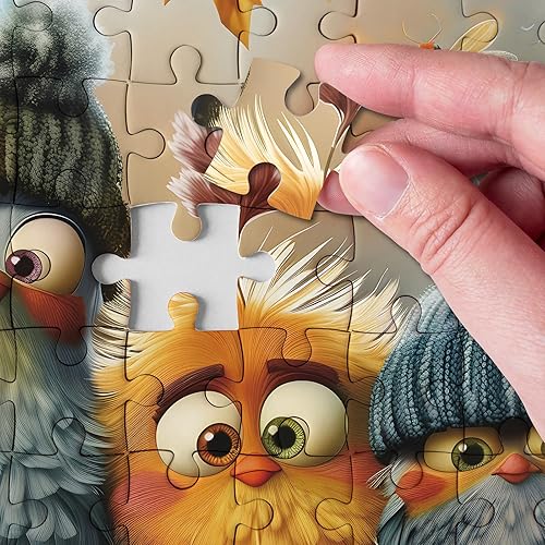 Miniatura 3 de Rompecabezas de 1000 piezas con diseño de pájaro de otoño para adultos, diseño de paisaje de otoño, diseño de plantas, mariposa y libélula