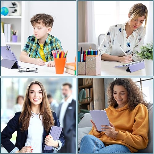 Miniatura 48 de ProCase Funda inteligente para iPad mini 7 A17 Pro 2024/iPad Mini 6 2021 8.3 pulgadas iPad mini 7ª/6ª generación, cubierta trasera dura para iPad