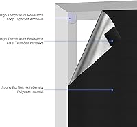 Vista 2 de Cubierta opaca para ventana, velcro mejorado, persianas portátiles sin residuos y más duraderas, persianas 100% opacas para ventana de 79 x 57