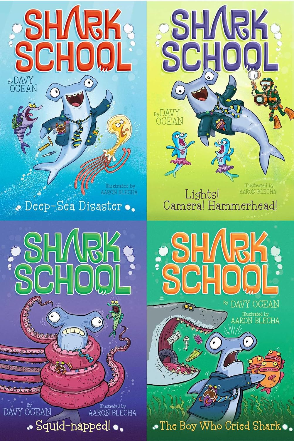 Shark School Shark-tastic Collected Set: Deep-Sea Disaster; Lights! Camera! Hammerhead!; Squid-napped!; The Boy Who Cried Shark