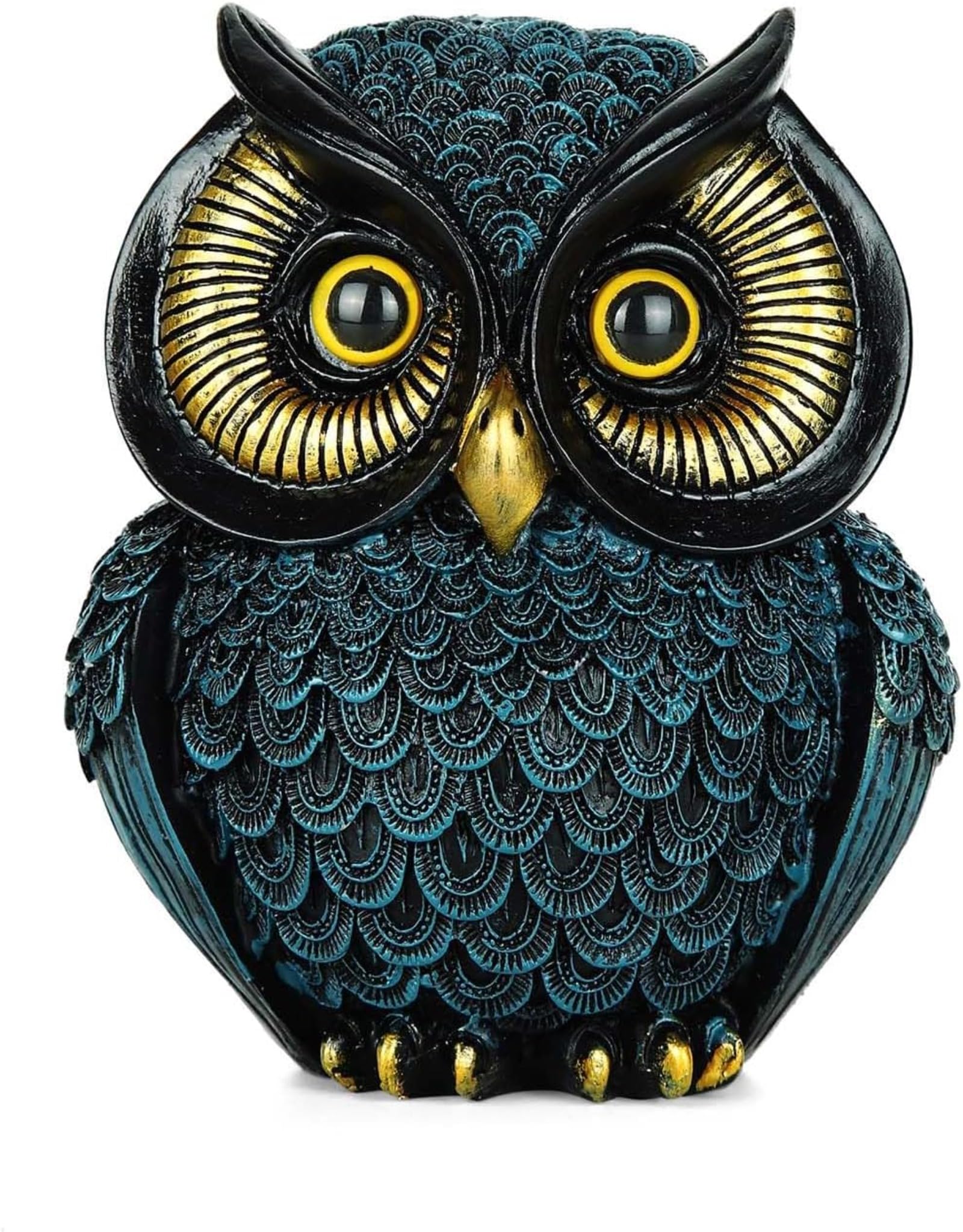 Amazon.co.jp: フクロウの置物、詳細な樹脂の鳥の像のホーム