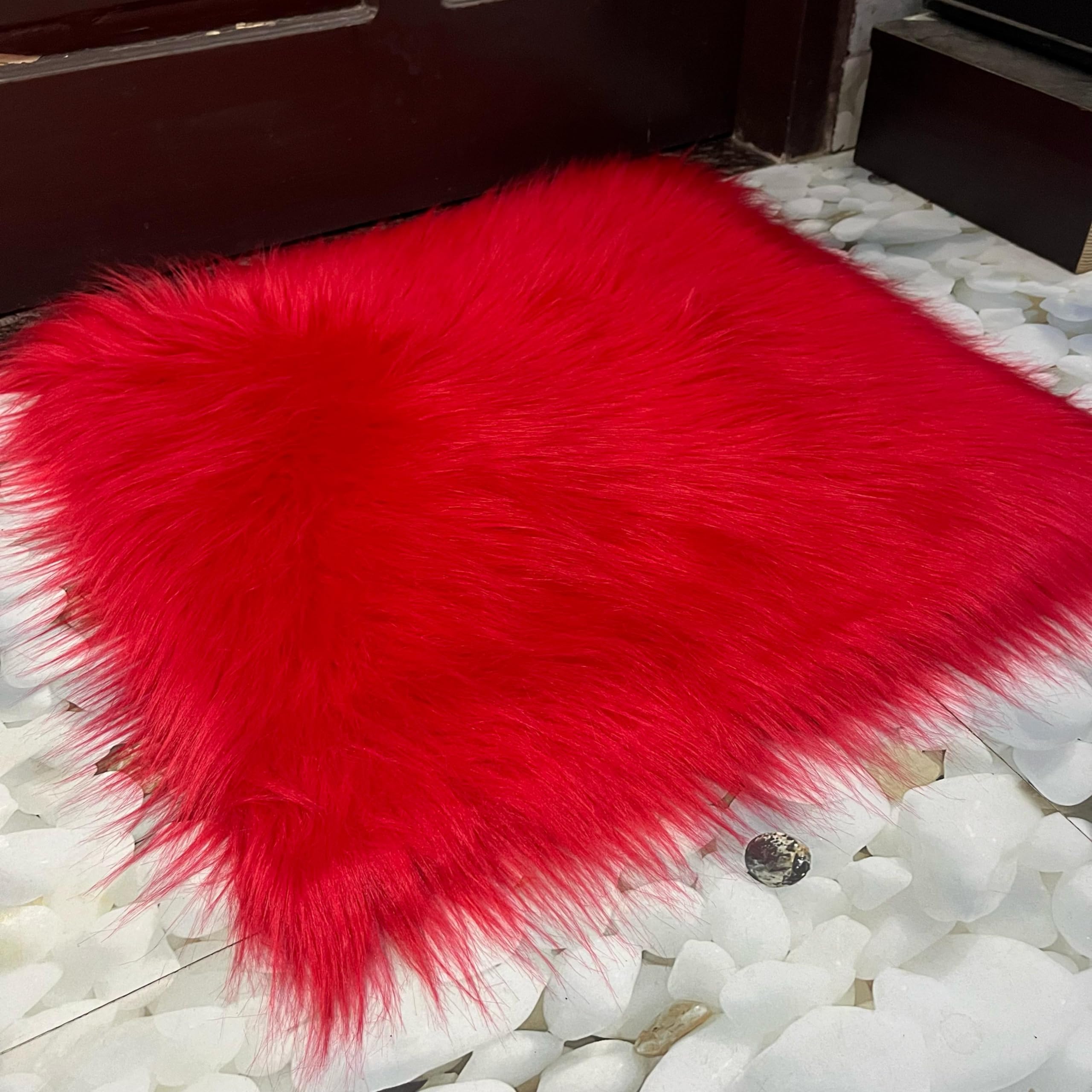 Housine® Ultra Soft Faux Sheepskin Fur Rug White Fluffy Area Rugs Chair Couch Cover Fuzzy Rug for Home Decor Bedroom Bedside Floor Sofa Living Room (Red, 2 X 2) (B0CZRD8M84) Amazon Price History, Amazon Price Tracker