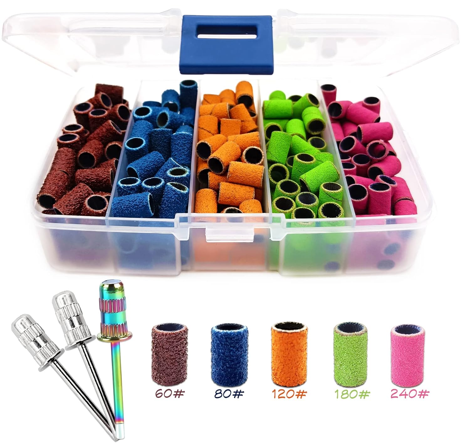 250 Pcs Professional Sanding Bands with 3 Mandrels for