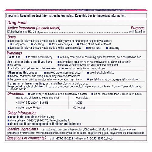Miniatura 6 de Benadryl 20201 Ultratabs Allergy, paquete de 24