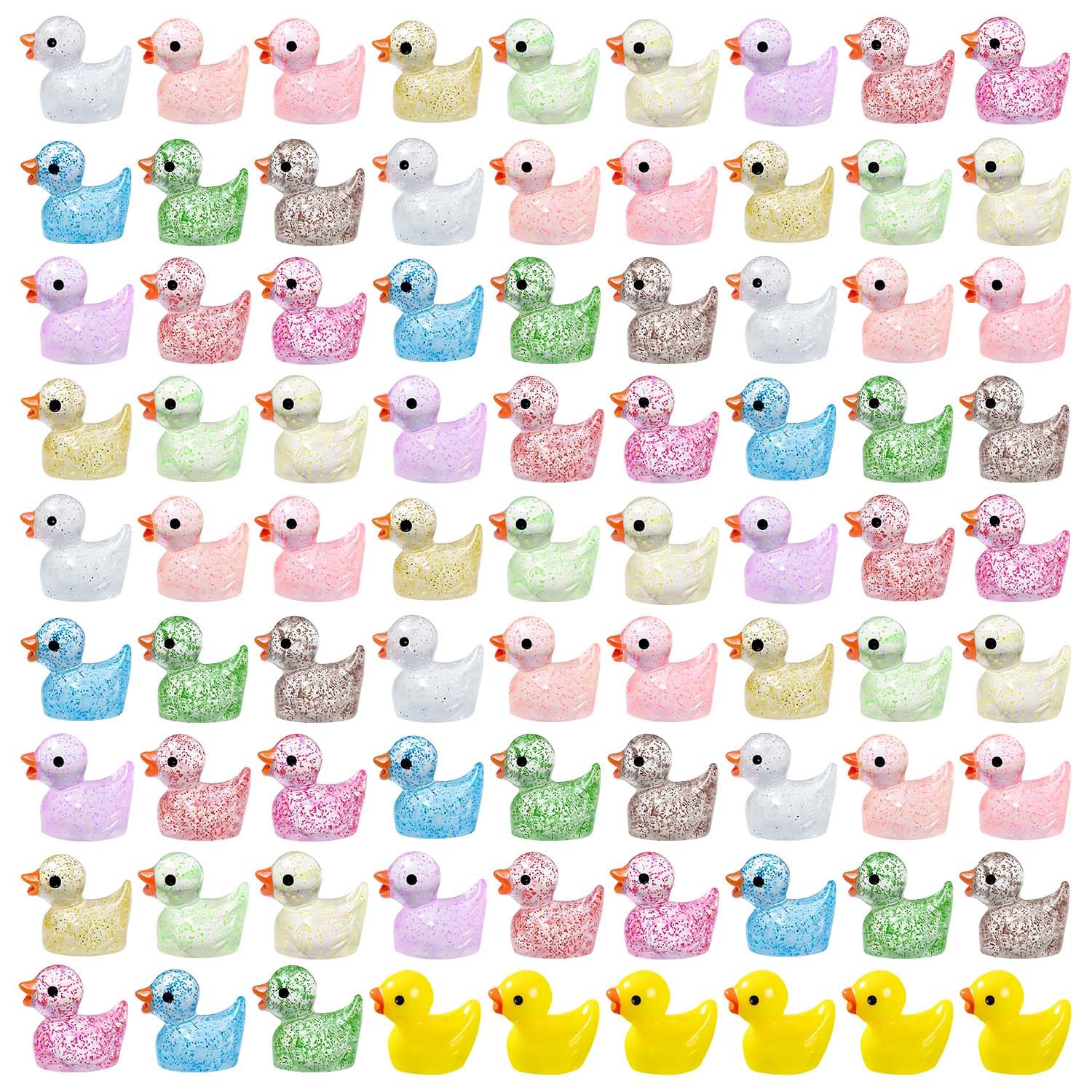SHIFANQI 150pcs Mini Resin Animals, Tiny Resin Animals Miniature Little Small Ducks Animal Figures Bulk for Micro Fairy Garden Landscape Accessories Dollhouse Hide Crafts Aquarium Decor — image 1