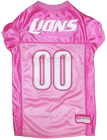 Pets First NFL Detroit Lions Jersey, X-Small, Pink