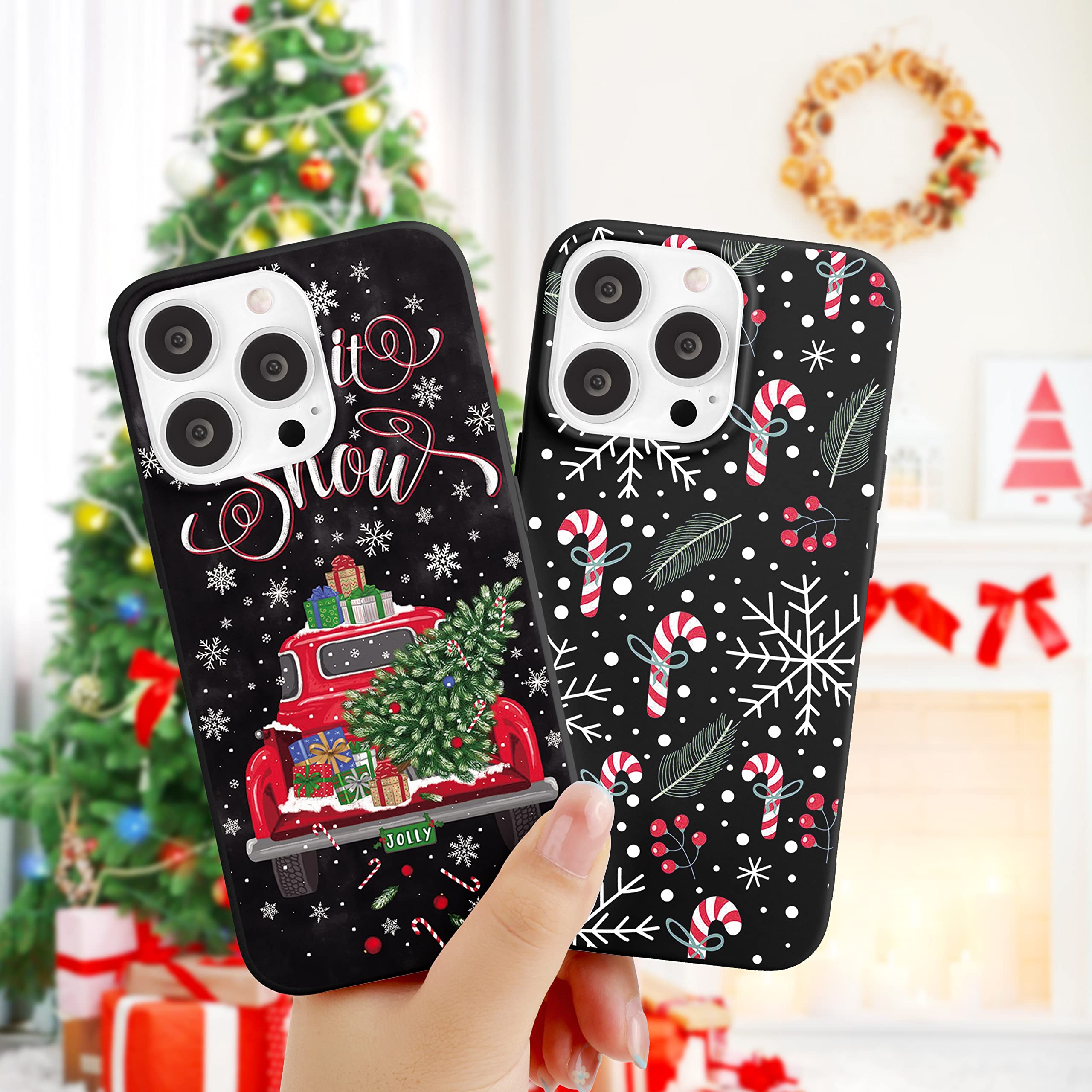 Yoedge Natale Custodia Bracciale per Xiaomi 12 Lite (5G) 6,55 con Catena, Wristband Cover con Babbo Natale Alce Disegno, Squishy Silicone Antiurto Protezione Case, Alce