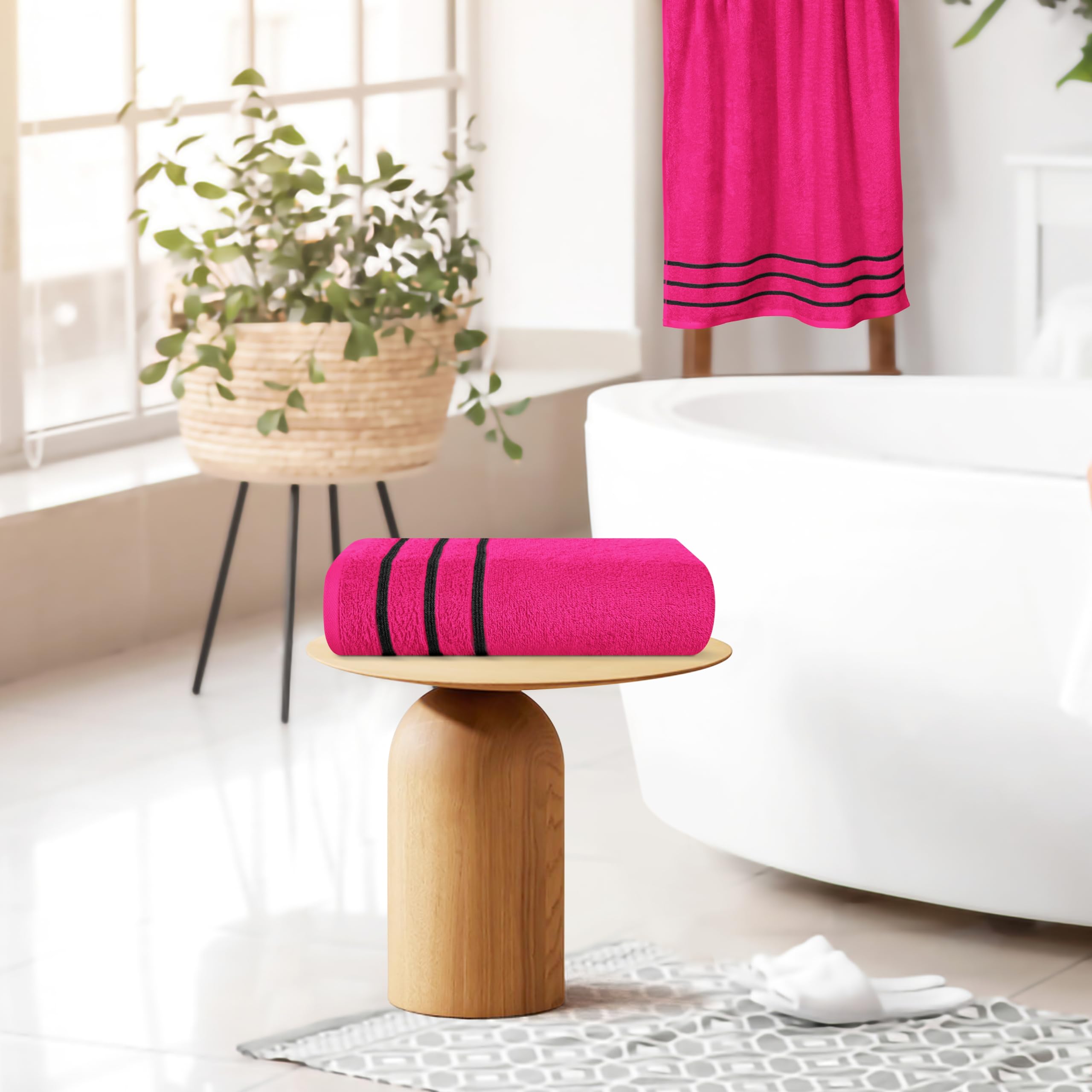 MyOwn Baumwolle 2er-Pack Oversized Badetuch-Set 70 x 140 cm, große Badetücher, Ultra saugfähig, kompakt, schnell trocknend und leicht, Heiße