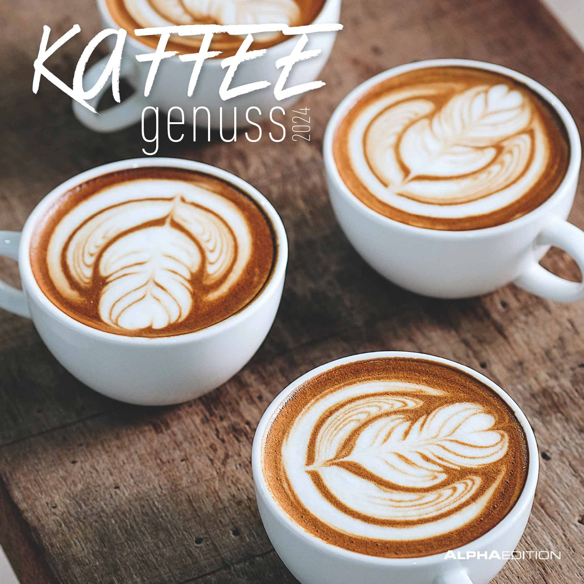 Kaffeegenuss 2024 - Brochure Calendar 30 x 30 cm (30 x 60 cm Open) - Calendar with Space for Notes - Picture Calendar - Wall Planner - Kitchen Calendar