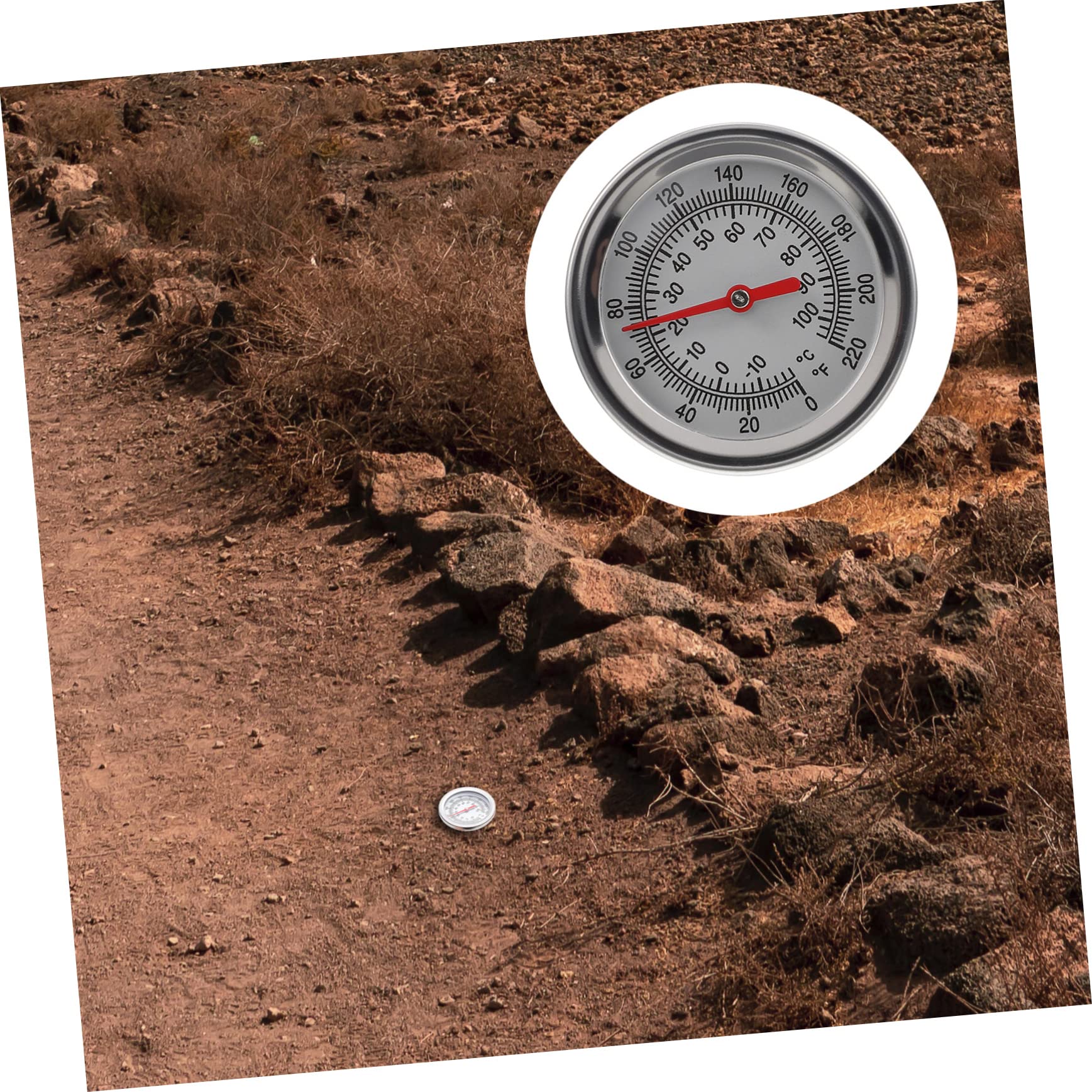 BESPORTBLE 3stücke Edelstahl Bodenthermometer Mit Extra-Langer Sonde Präzises Temperaturmessgerät Für Garten Und Kompostierung Für Pflanzenpflege Und Wachstum