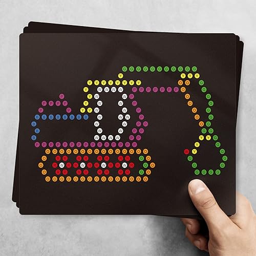 Miniatura 5 de Paquete de clavijas de repuesto y plantillas para uso con tablero de luz creativa, accesorios de pantalla de luz mágica para niños, juguetes