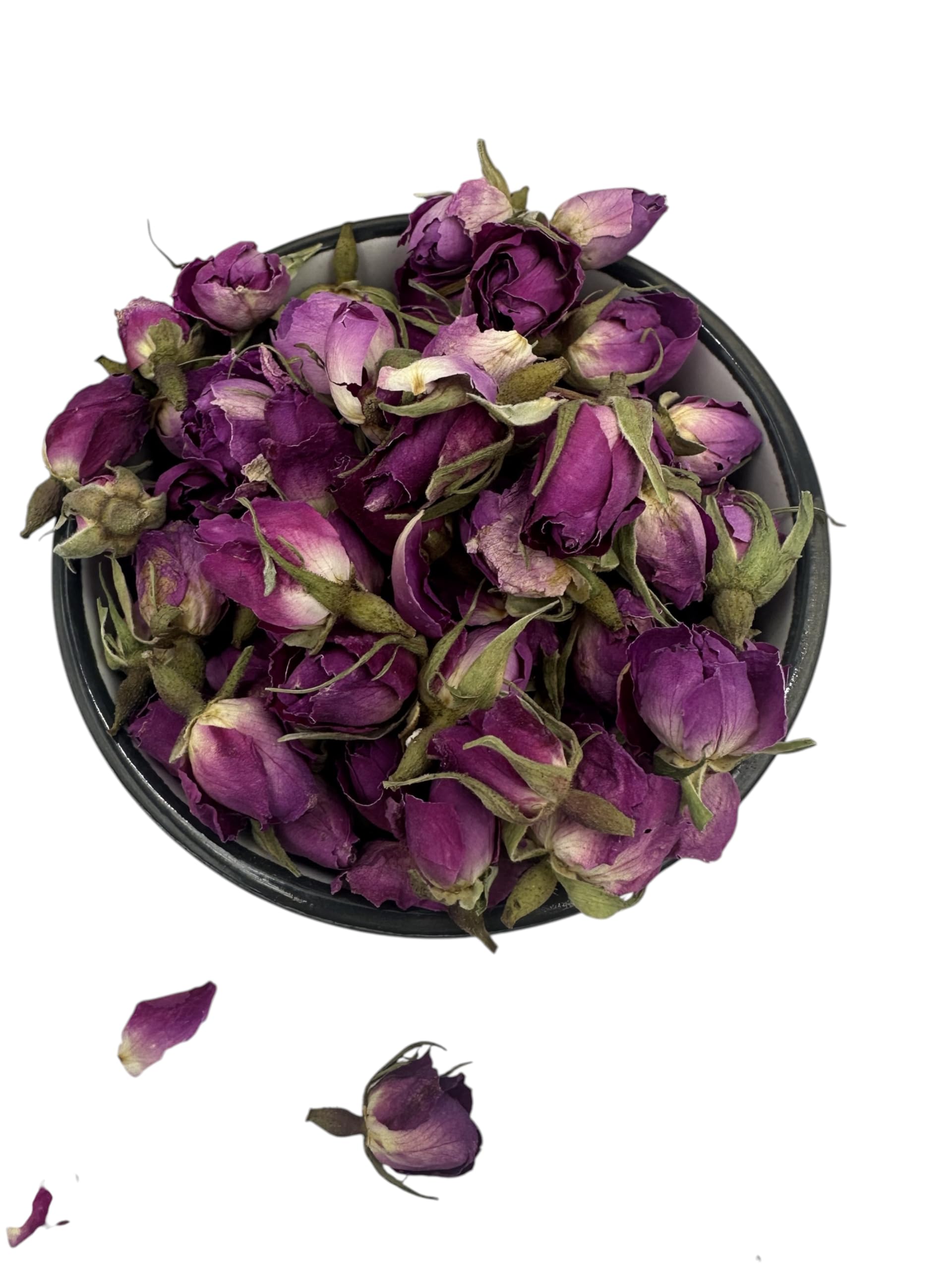Boccioli di rosa rosa secchi, petali di fiori di rosa 20 g-1,9 kg, rosa damascena (1900 grammi)