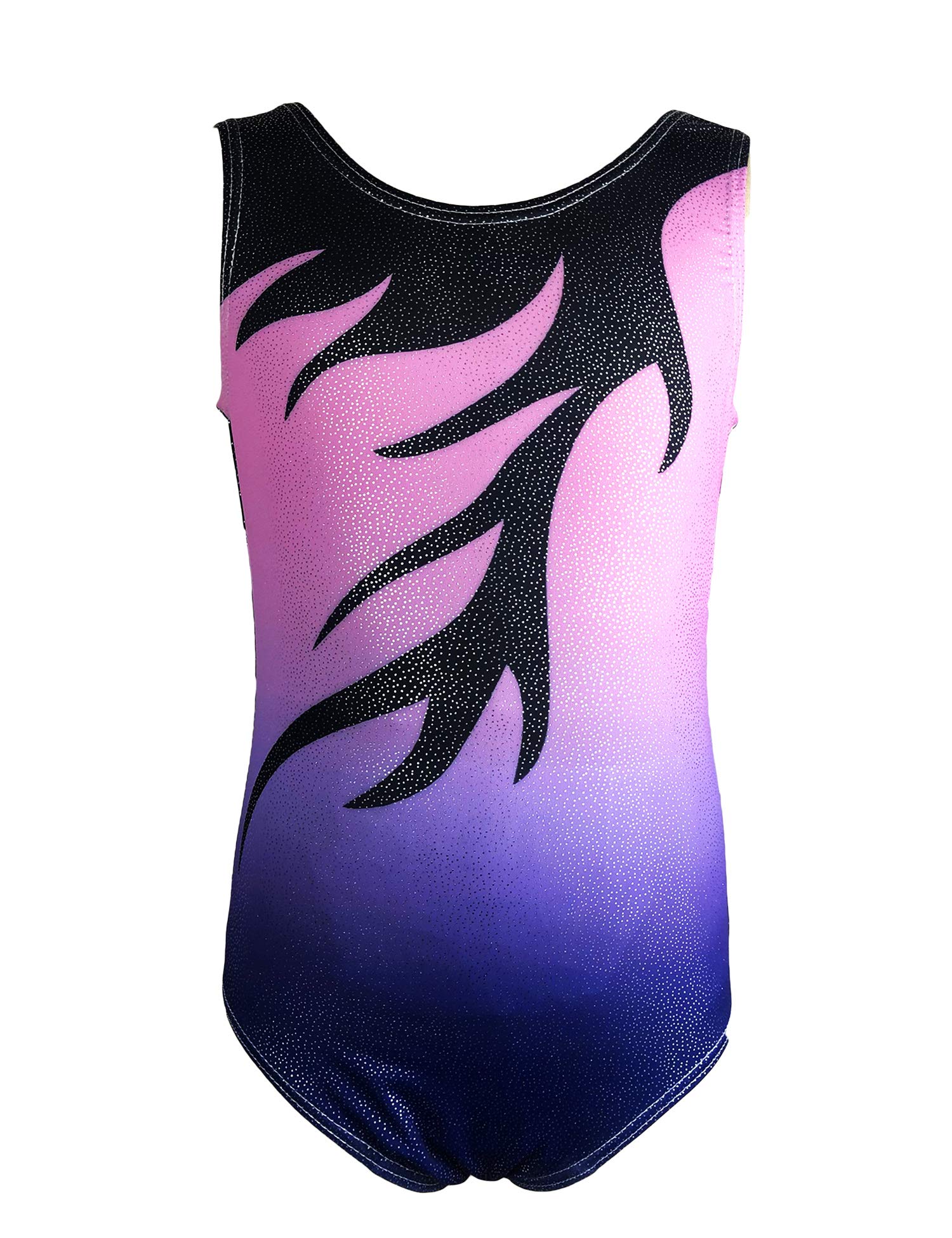 Buy QoozZ Little Big Girls' Pink Purple Rainbow Gymnastics Leotard