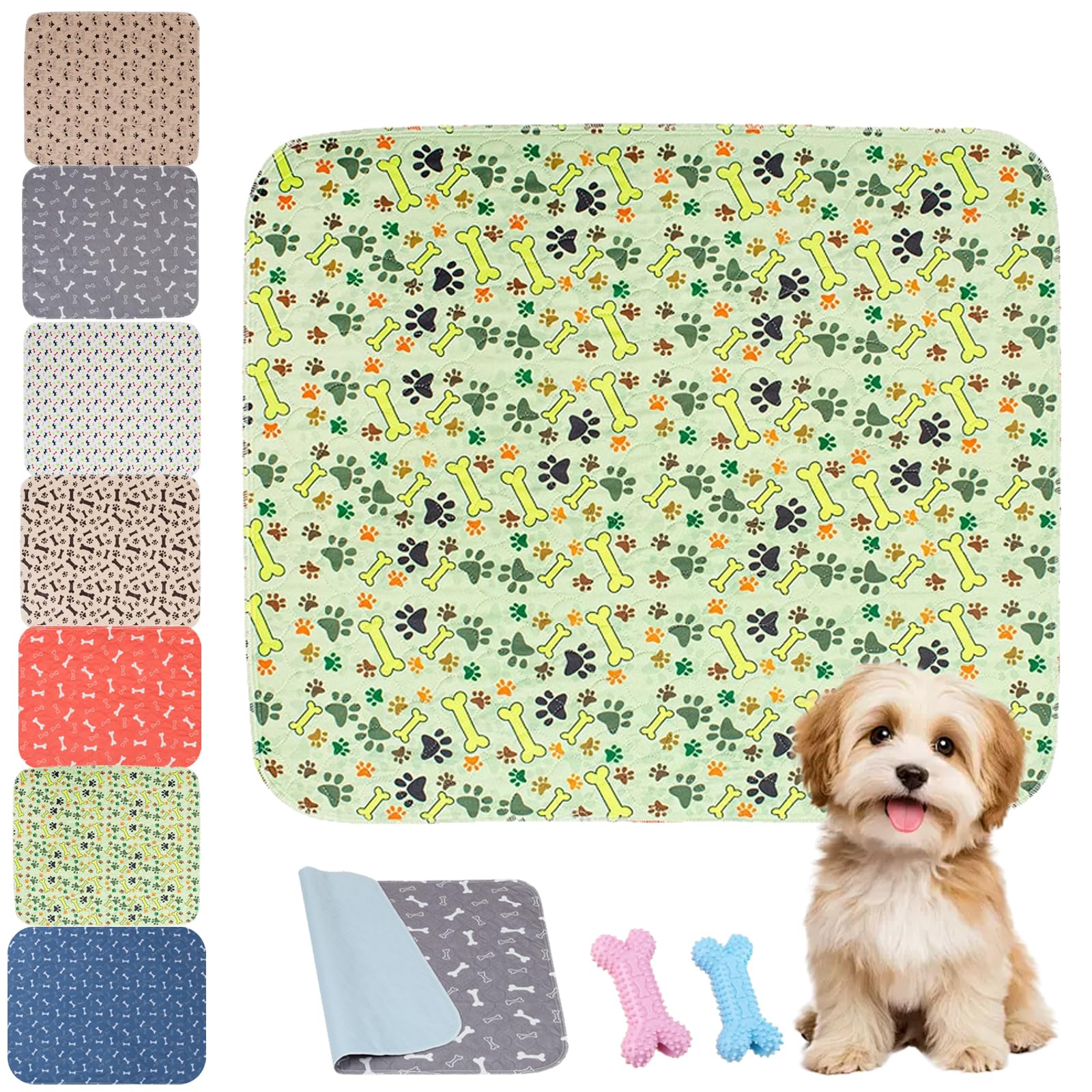 Puppypad Pee Pads, Pee Pads with Pheromones, 2026 New Reusable and Washable Puppy Leak-Proof Pads, for Floor Protector, Couch Cover, Crate, Potty Training (B, L-80*90cm)