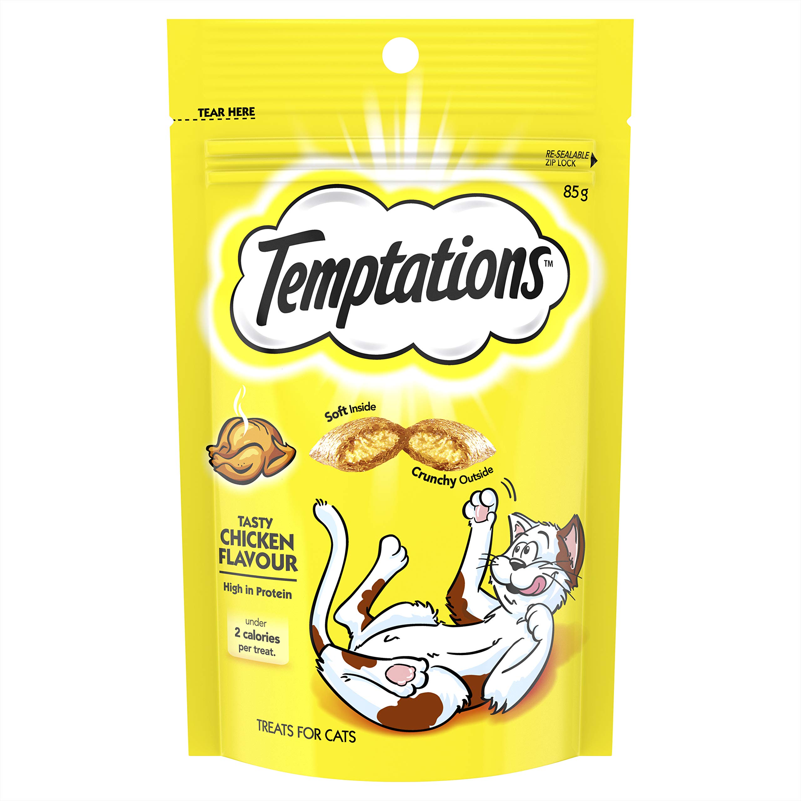 Temptations Cat Treat Tasty Chicken 85G Bag x 6 Pack