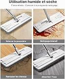 JOYMOOP Mop and Bucket with Wringer Set, Hands Free Flat Floor Mop and Bucket, with 3 Washable Microfiber Pads, Wet and Dry Use, Floor Cleaning System - 7