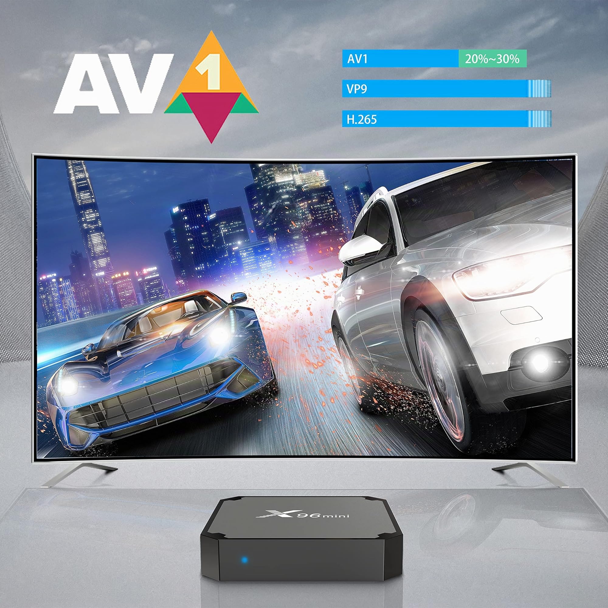 DEALROYAL X96 Mini TV Box, Android 11.0 Box TV 2GB/16GB Box Android TV 4K con Amlogic S905W2 Quad-Core Chipset 64 bit WiFi 2.4G, 4K HD,H.265