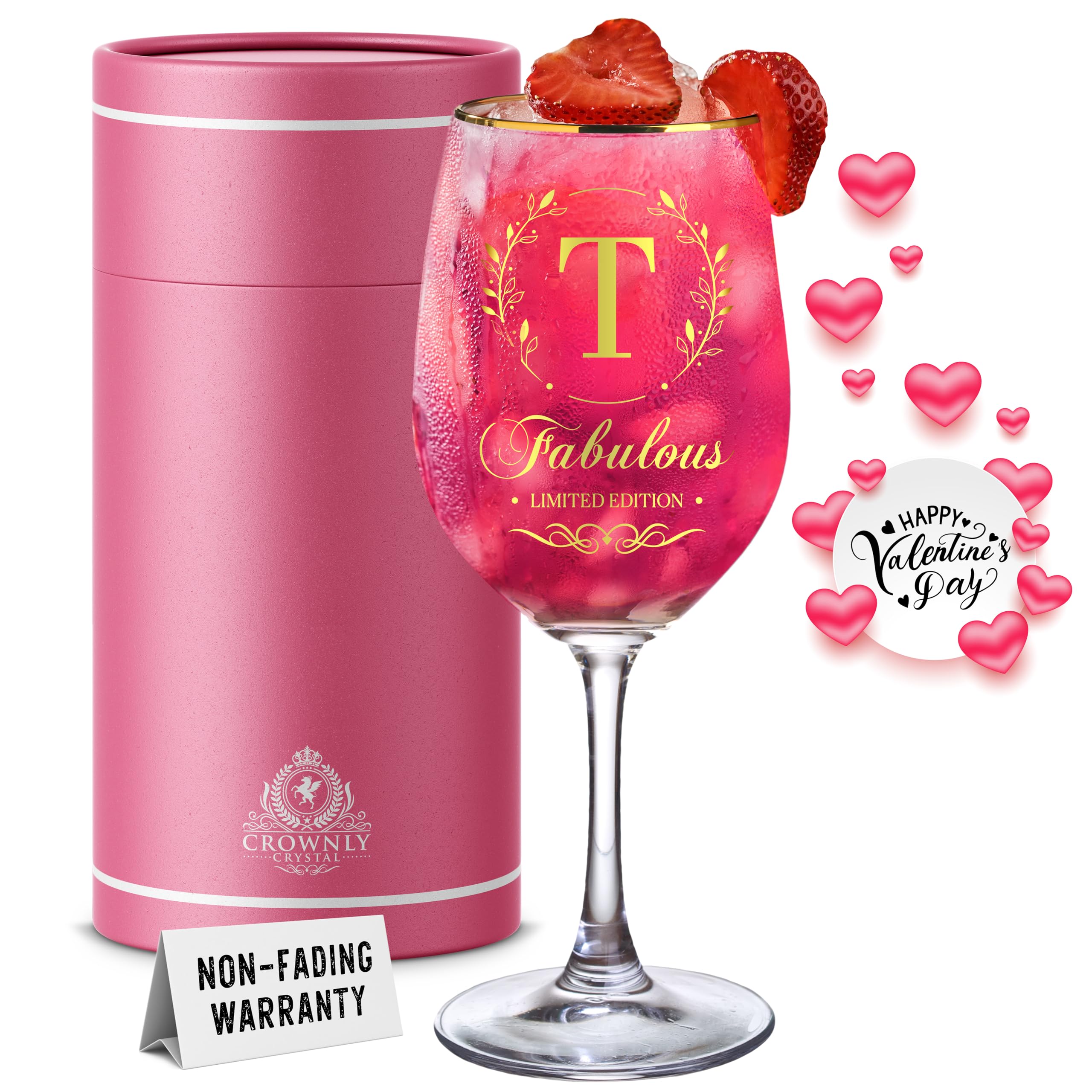 New Job Gifts for Women Auntie Birthday Gifts Wife Gifts Personalised Wine Glasses Gift Ideas for Her Birthday Presents (T)