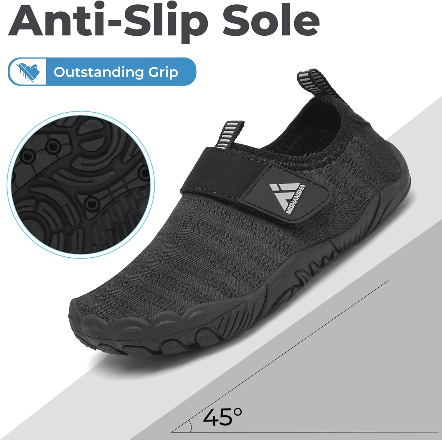 Mishansha Kinder Badeschuhe Schnell Trocknend Wasserschuhe Mädchen Jungen Barfußschuhe Atmungsaktiv Schwimmschuhe rutschfest Gr.24-35 - Image 7