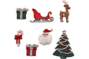 Dress It Up Christmas Eve Button Pack, 7 Piece