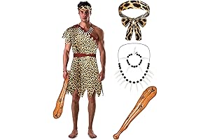 DIY Your Caveman Look with Our 5 Pcs Halloween Caveman Costume