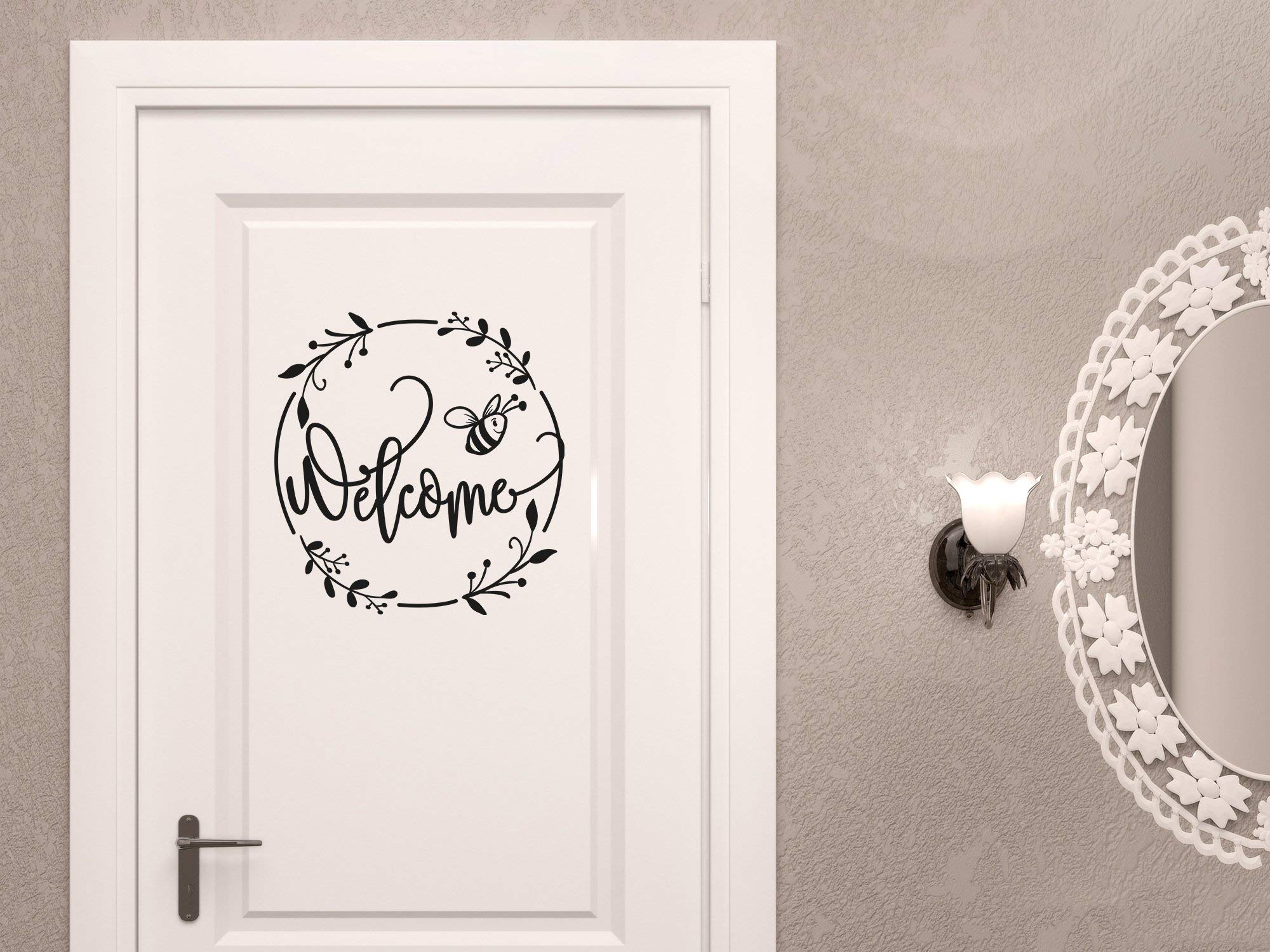 Wandtattoo „Welcome“ In Türkis – Selbstklebend Für Wand & Möbel, 60x21 Cm (40 Farben Verfügbar)