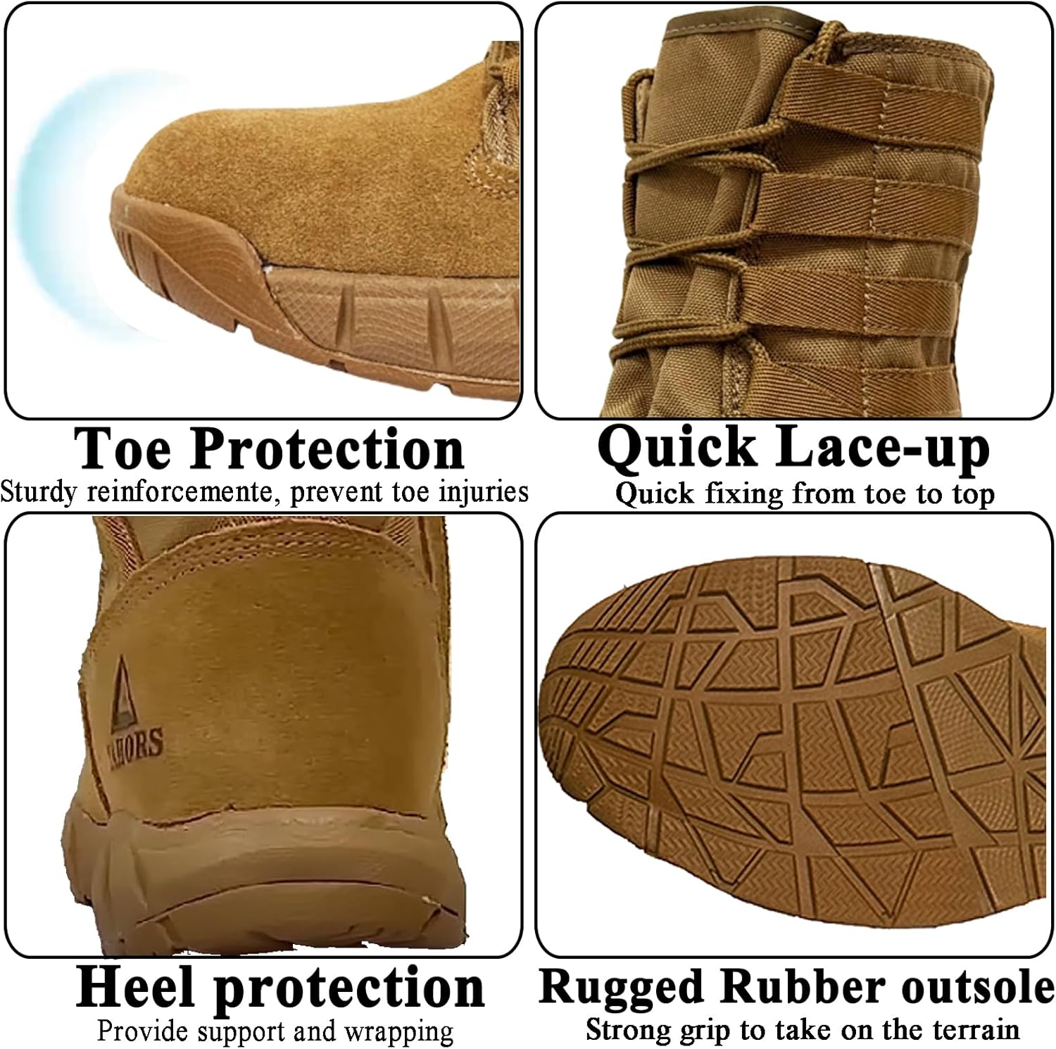 Lightweight Military Tactical Combat Boots Men Outdoor Hiking Desert Army Boots Breathable Male Jungle Shoes Man Side Zipper - Image 5