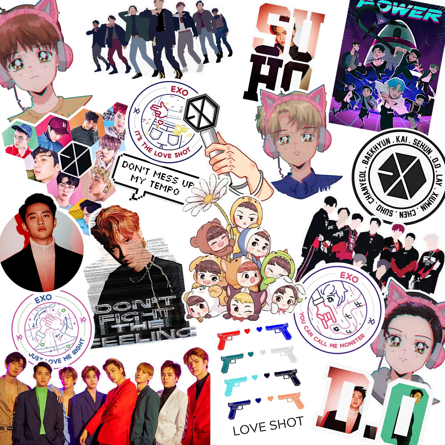 Careflection Kpop Exo Pack of 20 Stickers Waterproof Tape Perfect for Laptop Computer Car Skateboard Water Bottle Travel Case Guitar Luggage Journal (B09L1NRNT2) Amazon Price History, Amazon Price Tracker