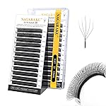 NAGARAKU 5D W Shape Eyelash Extension VERSION 2.0 lash Supplies Natural Soft Volume 0.07mm D curl 12mm Premade Fans PBT Matte Black Cluster W Lash Easy Fanning False Lashes yy Lashes