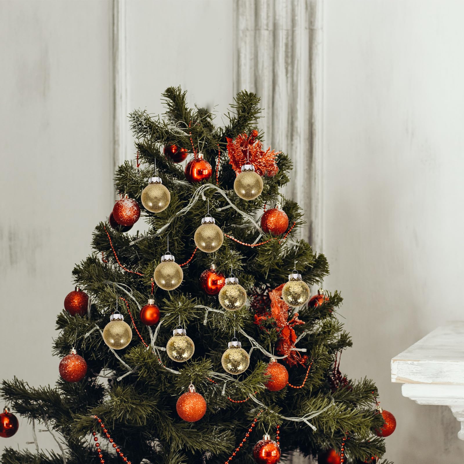Toyvian 90 Pièces Boules de Noël Suspendues pour Sapin, Décoration
