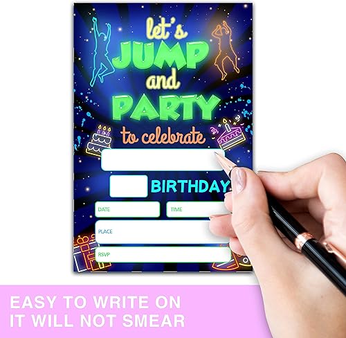 Miniatura 10 de Invitaciones para fiesta de cumpleaños de reptiles con sobres (4 x 6 pulgadas), paquete de 20 unidades, invitaciones para fiestas de cumpleaños