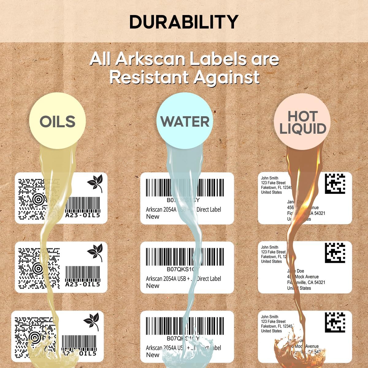 Arkscan 2 Rolls of 2.25 x 1.25 Direct Thermal Labels, Compatible with Arkscan and Zebra Label Printers, 1000 Labels per Roll - Image 4