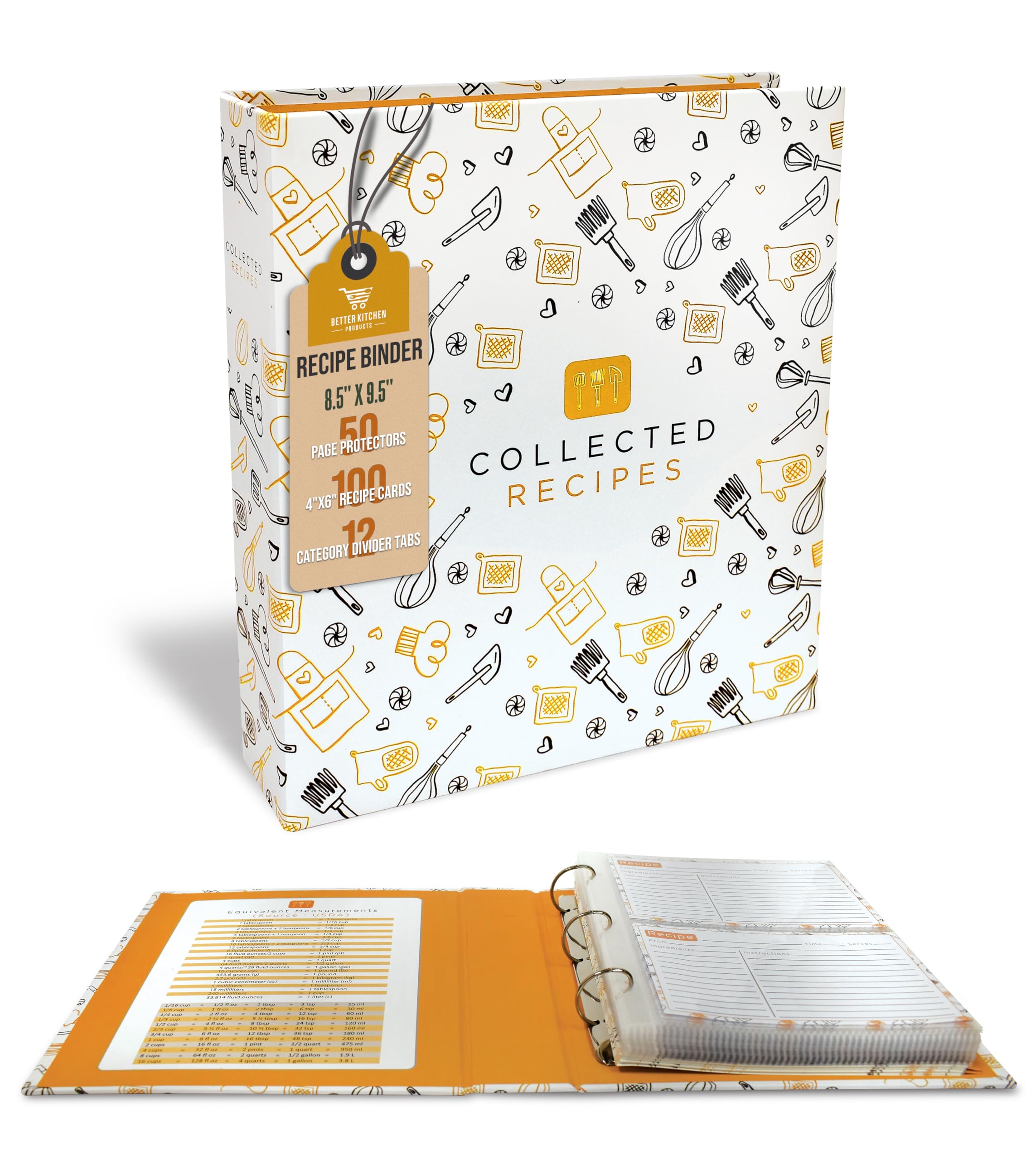 Amazon.com: Better Kitchen Products Recipe Binder, 8.5